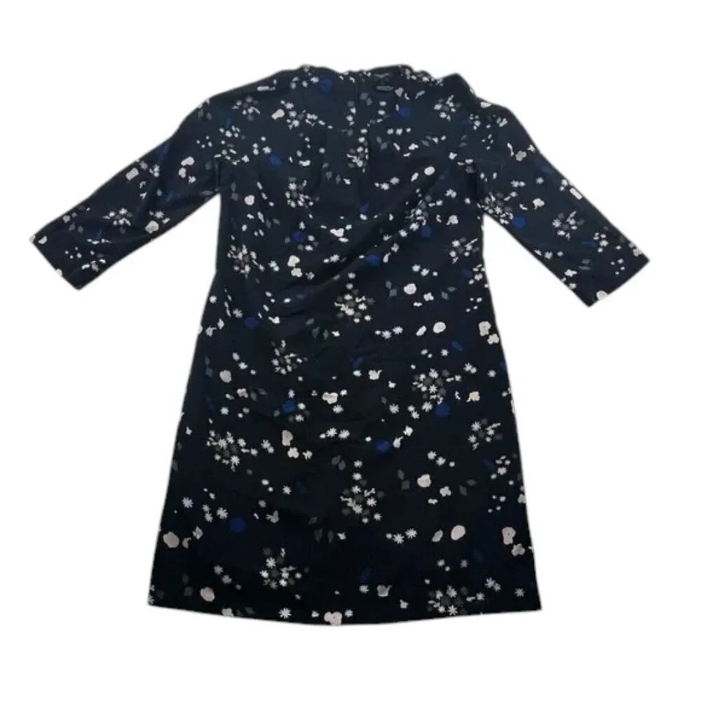 Ann Taylor Dress Lined Black Floral Size M Petite - Picture 2 of 6